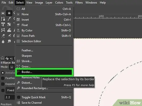 Gimp Adım 14 -də bir dairə çəkin