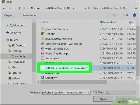 Deschideți Sketch Files Pasul 4