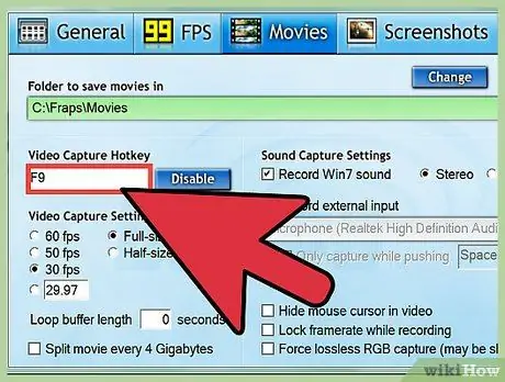 Folosiți Fraps Pasul 3