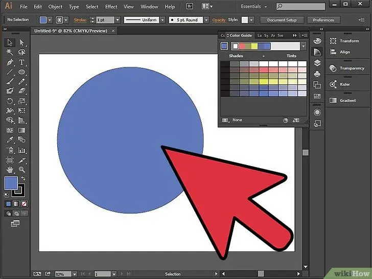 Txiav ib lub qhov nyob hauv ib qho khoom hauv Adobe Illustrator Kauj Ruam 4