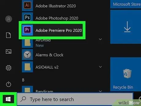 Rajaa video Adobe Premiere Prossa Vaihe 1