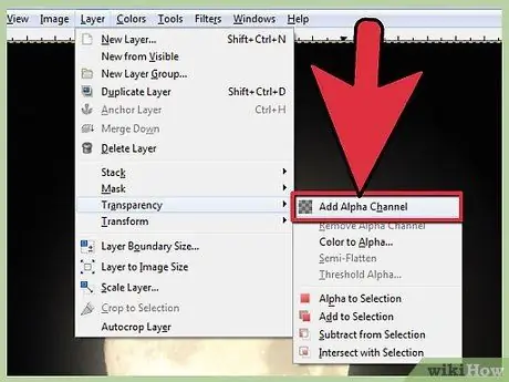 Faceți o imagine transparentă folosind Gimp Pasul 3