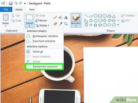 Uklonite bijelu pozadinu u programu Microsoft Paint Korak 29