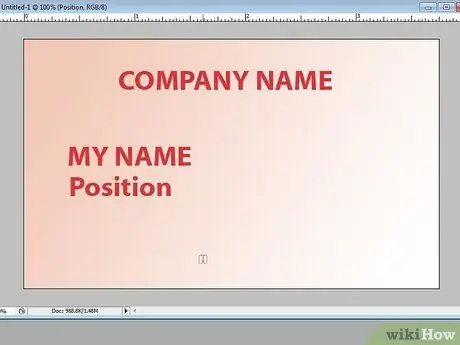 Create a Custom Business Card Using Photoshop Step 4