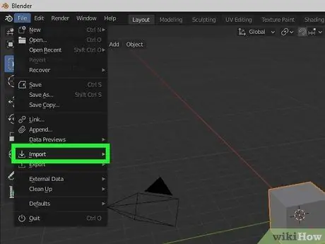 Моделдерди компьютерге же Macка Blenderге импорттоо 3 -кадам