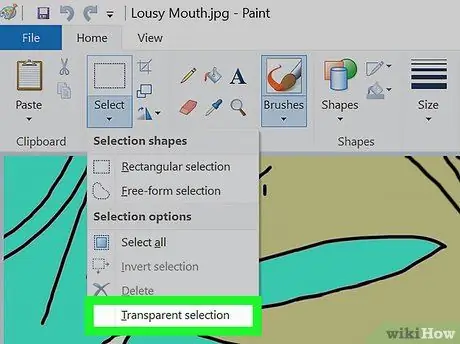 Crea uno sfondo trasparente in Paint Passaggio 6