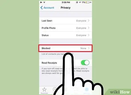 Bloquer les contacts sur WhatsApp Étape 5