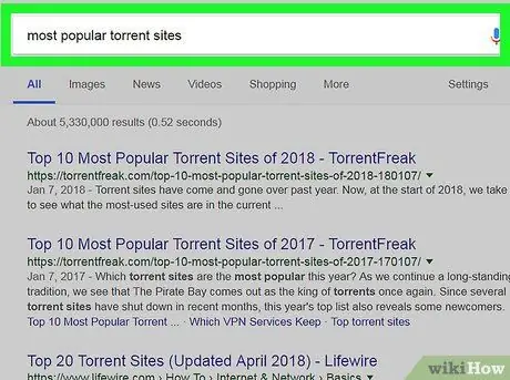 Muat turun Torrents Langkah 1