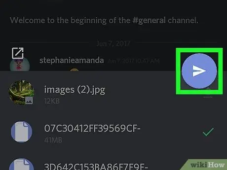 Naložite datoteke v kanal Discord v sistemu Android 8. korak