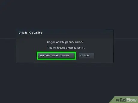 Kapcsolja be a Steam Online 4. lépést