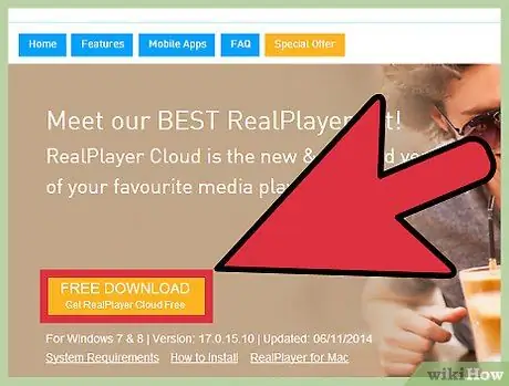 Real Player -dən istifadə edərək videoları yükləyin 1 -ci addım