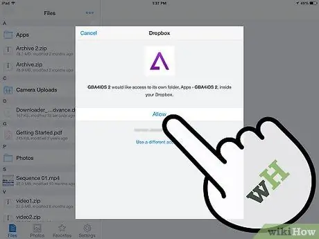 GBA4iOS'u Dropbox Adım 14 ile senkronize edin