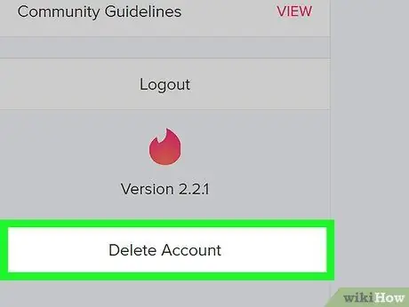 Изтрийте акаунт в Tinder Стъпка 13