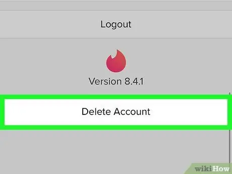 Изтрийте акаунт в Tinder Стъпка 5