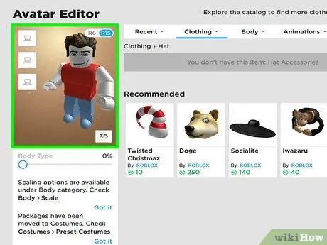 Сделайте своего персонажа похожим на классического нуба в Roblox, шаг 3