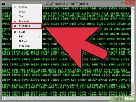 Maak de Matrix-regen in opdrachtprompt Stap 5