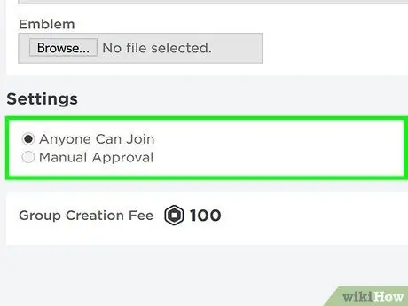Vytvorte skupinu v ROBLOX, krok 7