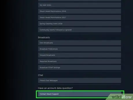 Obratite se Steam podršci Korak 4