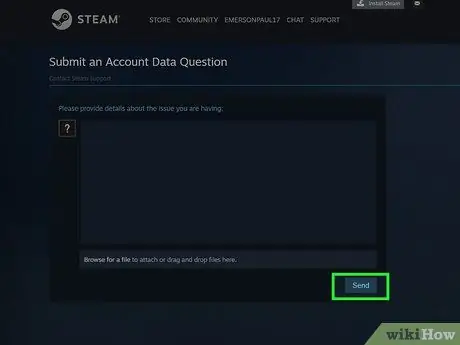 Свържете се със Steam Support Стъпка 7