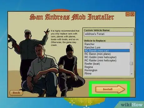 Installer bilmodus i Grand Theft Auto San Andreas Trinn 15