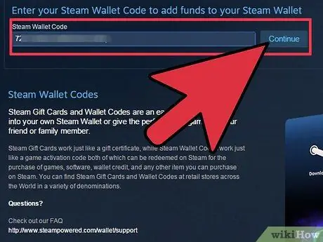 Iskoristite kôd Steam novčanika Korak 6