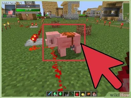 Keresse meg a nyerget a Minecraft 27. lépésében