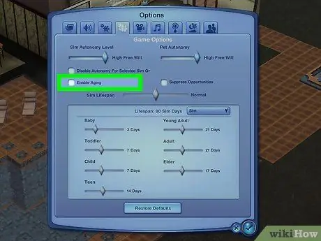 Preprečite staranje v The Sims 9. korak