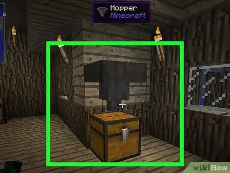 Gebruik een hopper in Minecraft Stap 11