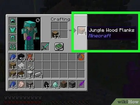 Použite zásobník v Minecrafte, krok 2