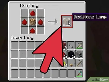 Φτιάξτε μια λάμπα Redstone στο Minecraft Βήμα 5