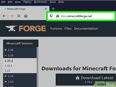 Nainstalujte si Minecraft Forge Krok 2