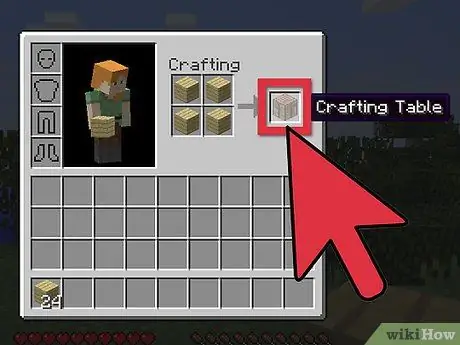 Make a Bow and Arrow in Minecraft Step 1