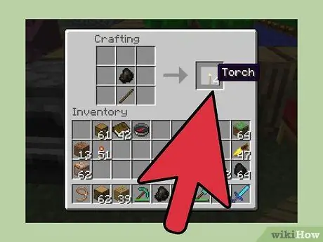 Maak 'n fakkel in Minecraft Stap 10