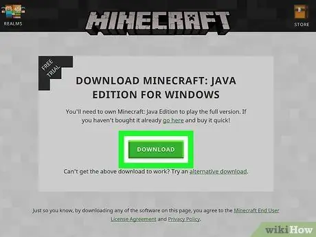 قم بتنزيل Minecraft مجانًا الخطوة 1