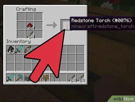 Crie tochas piscantes de Redstone no Minecraft Etapa 3