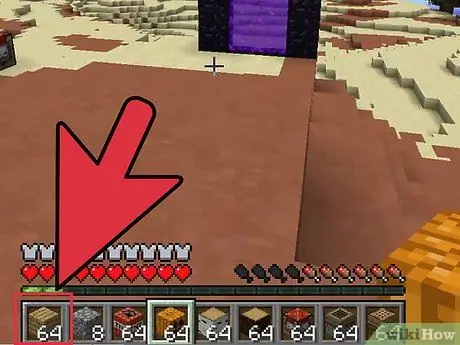 Posiziona blocchi in Minecraft Passaggio 1