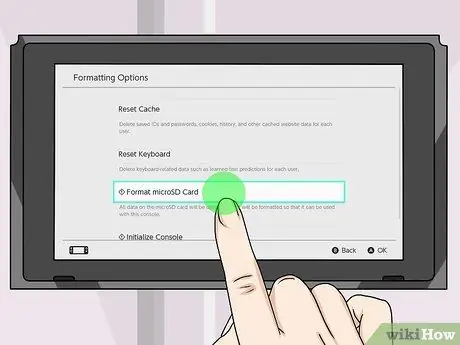 Nintendo Switch Adım 6'da bir SD Kartı biçimlendirin