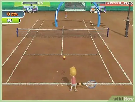 Doen 'n vinnige bal in tennis in Wii Sports Stap 3