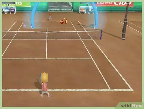 Doen 'n vinnige bal in tennis in Wii Sports Stap 4