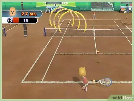 Doen 'n vinnige bal in tennis in Wii Sports Stap 6