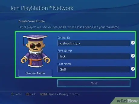 PlayStation Network -ке тіркелу 6 -қадам