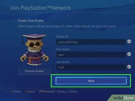 Regjistrohuni në PlayStation Network Hapi 7