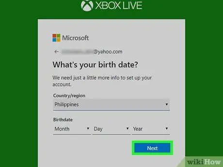 Configurați un cont Xbox Live Pasul 10