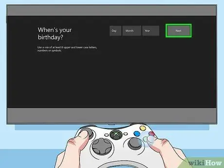 Configurați un cont Xbox Live Pasul 25