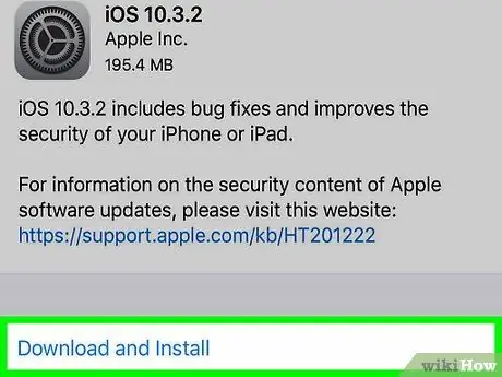 iOS- ի թարմացում Քայլ 4