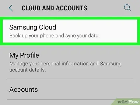 Přístup ke cloudu Samsung na Samsung Galaxy Krok 3