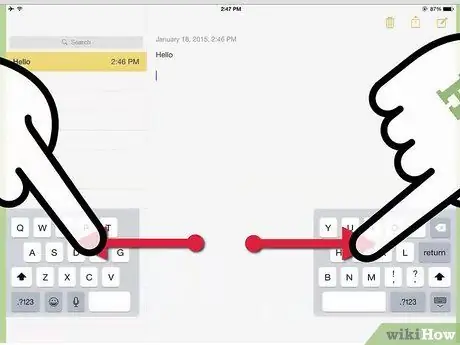 Enable and Disable the iPad Split Keyboard in iOS Step 5