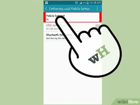 Aktivoi Samsung Galaxy Note -kannettava Wi -Fi -yhteyspiste Vaihe 3