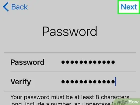 Crea un account iCloud Passaggio 8