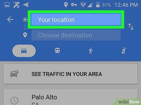 Modifier l'itinéraire sur Google Maps sur Android Étape 3